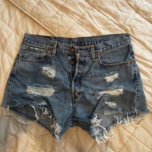 Vintage Levi's Distressed Denim Shorts